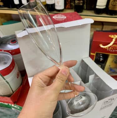 Ly RCR Winedrop Flute chuyên dùng cho Champagne – bộ 6 ly nhập khẩu Ý