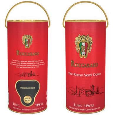Vang đỏ ngọt Roccaraso Semi Dolce Italia ống 3 lít