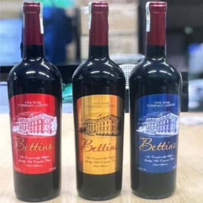 Bettino five star – rượu vang Việt Nam