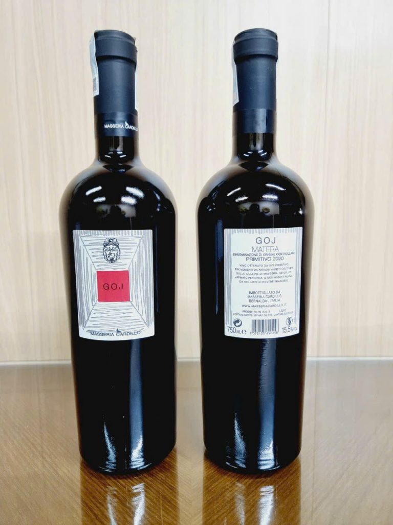 Rượu vang Ý GOJ Matera Primitivo